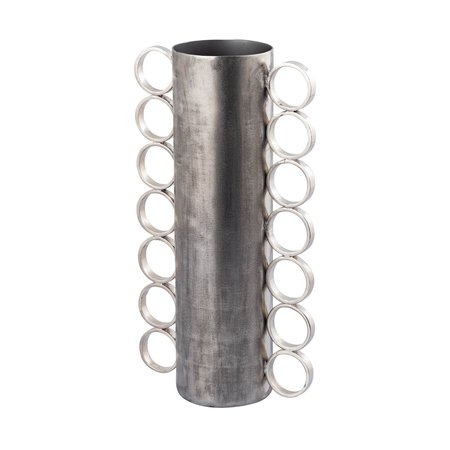 Elk Signature Cirq Vase, Large Antique Nickel H0897-10951